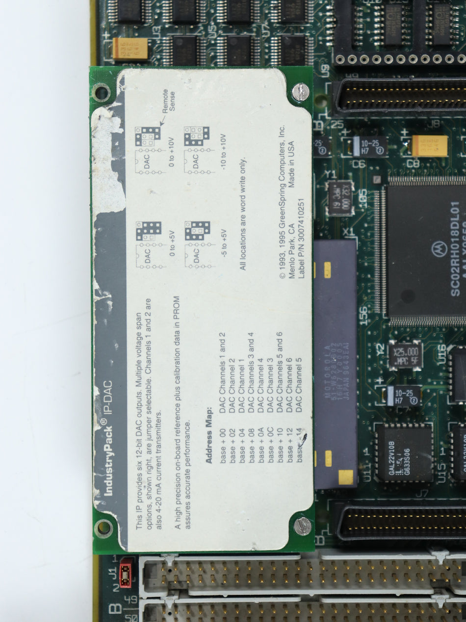Motorola 0340-1025 Card