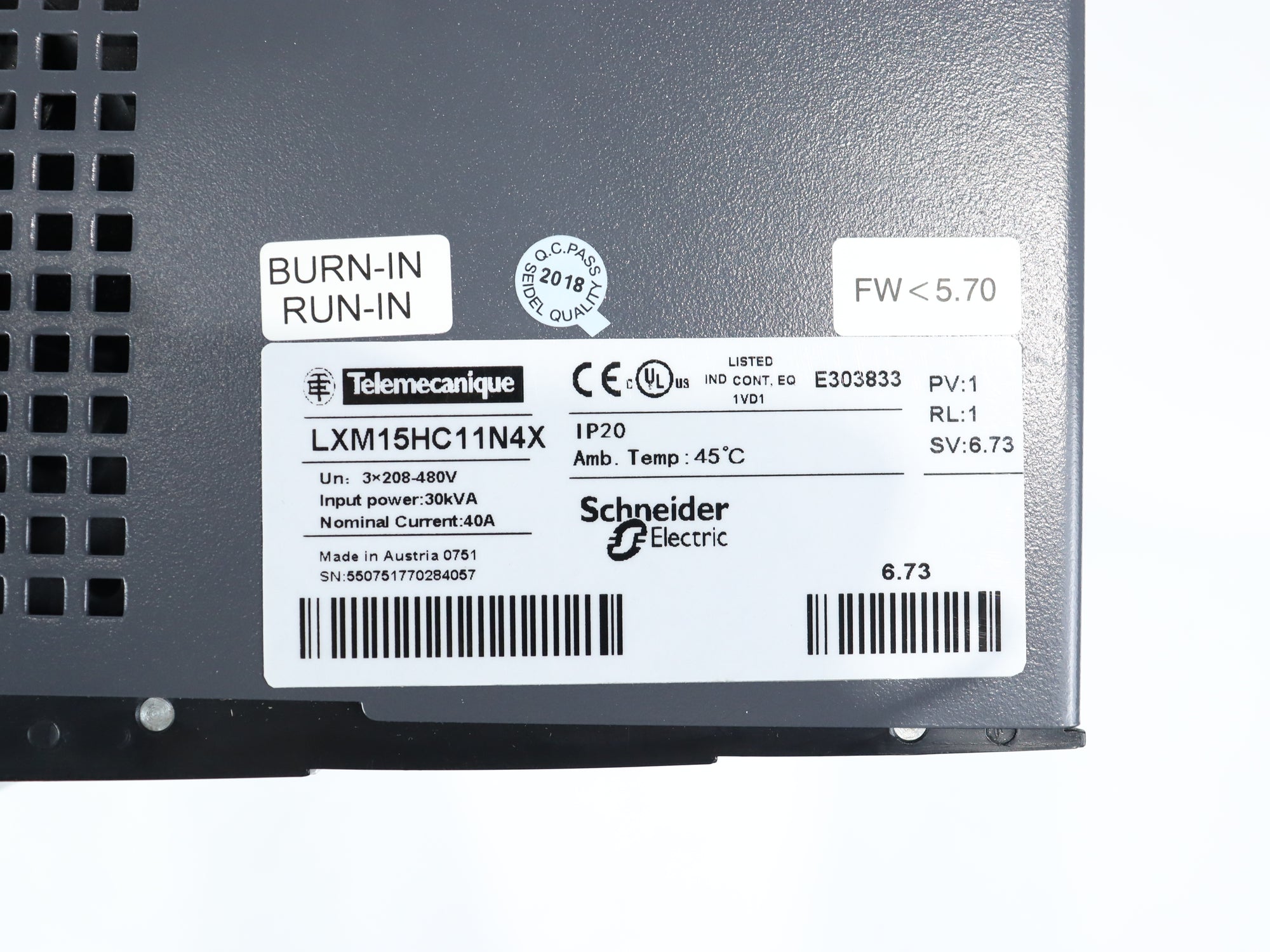 施耐德LXM15HC11N4X伺服驅動器
