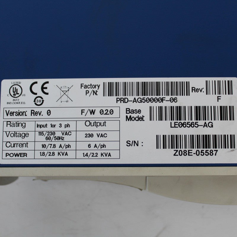 Kollmorgen LE06565-AG伺服驅動器輸入115/230VAC