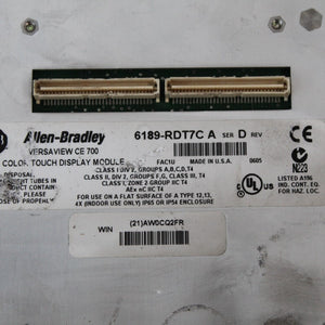 Allen Bradley 6189-RDT7C VersaView CE 700 Color Touch Display Module