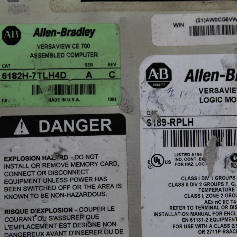 Allen Bradley 6182H-7TLH4D VersaView CE700 觸控螢幕 SER A