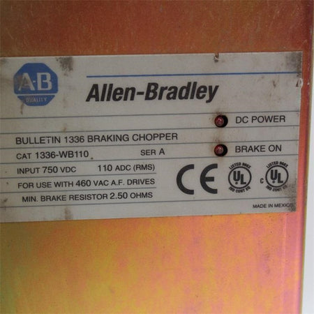 Allen Bradley 1336-WB110 Brake Unit 100A 55KW 750VDC - Rockss Automation