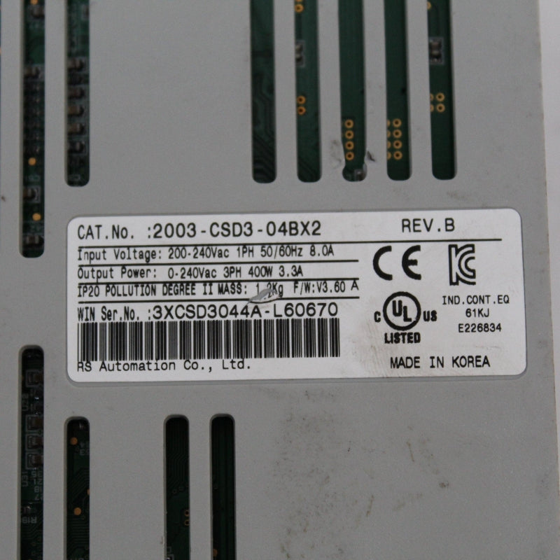 Allen Bradley 2003-CSD3-04BX2伺服驅動器