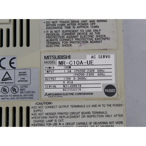 Mitsubishi MR-C10A-UE AC Servo Drive 100W Input 200-230V