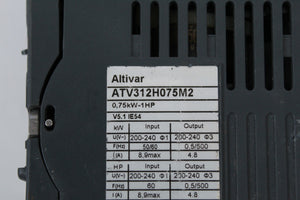 SCHNEIDER ELECTRIC ALTIVAR ATV312 VARIABLE SPEED DRIVE ATV312H075M2