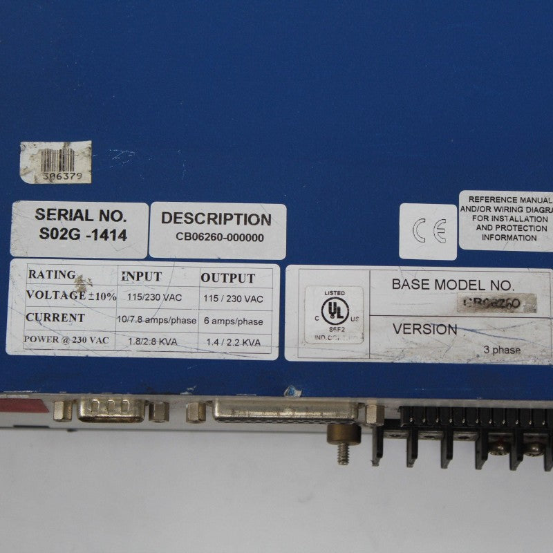 Kollmorgen CB06260伺服驅動器輸入115/230VAC