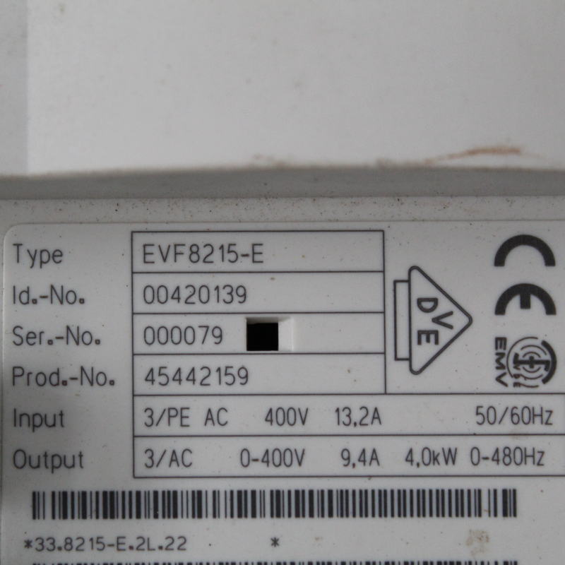 倫茨 EVF8215-E 逆變器輸入 400V 4 kW