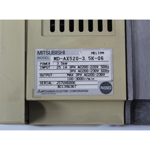 MITSUBISHI MD-AX520-3.5K-06 Inverter Input 200-230VAC
