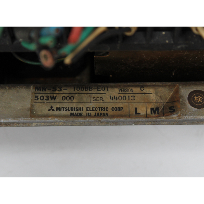 三菱MR-S3-100BB-E01伺服驅動器VER.G SER.440013