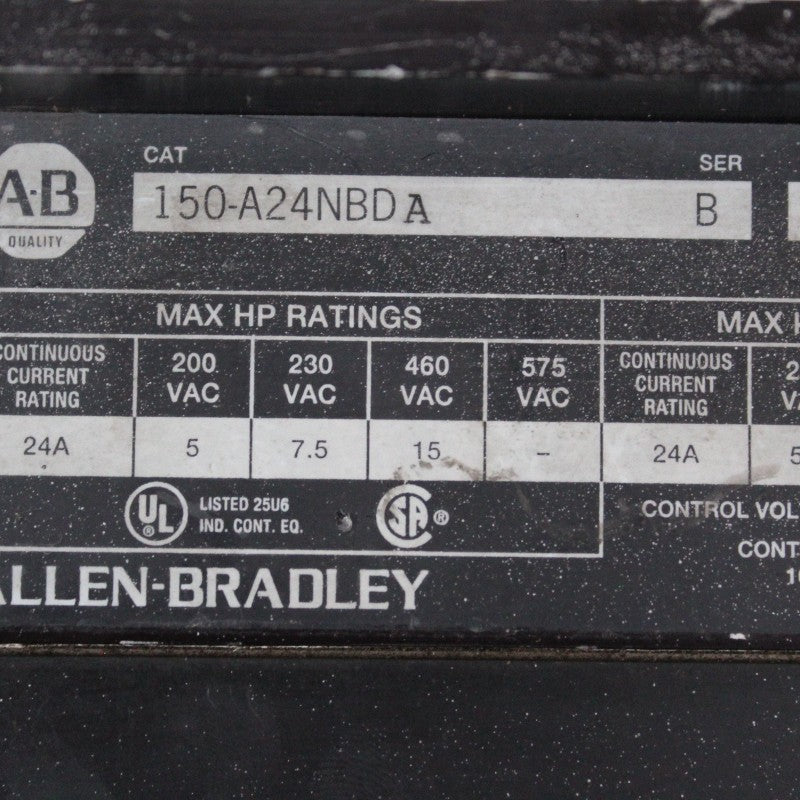 Allen Bradley 150-A24NBDA智慧型馬達控制器
