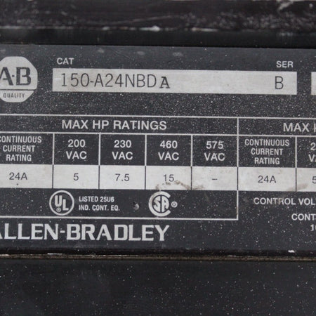 Allen Bradley 150-A24NBDA Smart Motor Controller - Rockss Automation