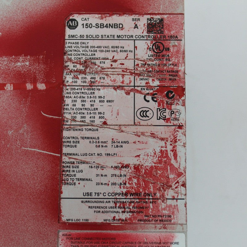 Allen Bradley 150-SB4NBD 狀態馬達控制器