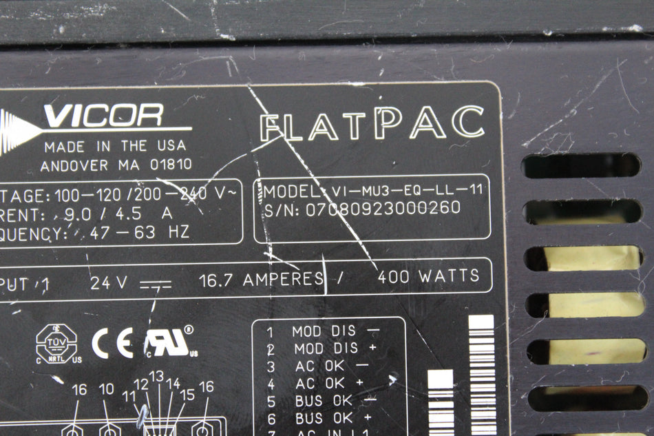Vicor FlatPAC VI-MU3-EQ-LL-11電源