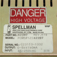 Load image into Gallery viewer, Spellman power supply PCM5P120X2397