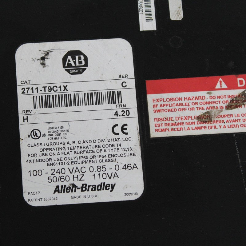 Allen Bradley 2711-T9C1X PanelView 900 觸控螢幕 SER C