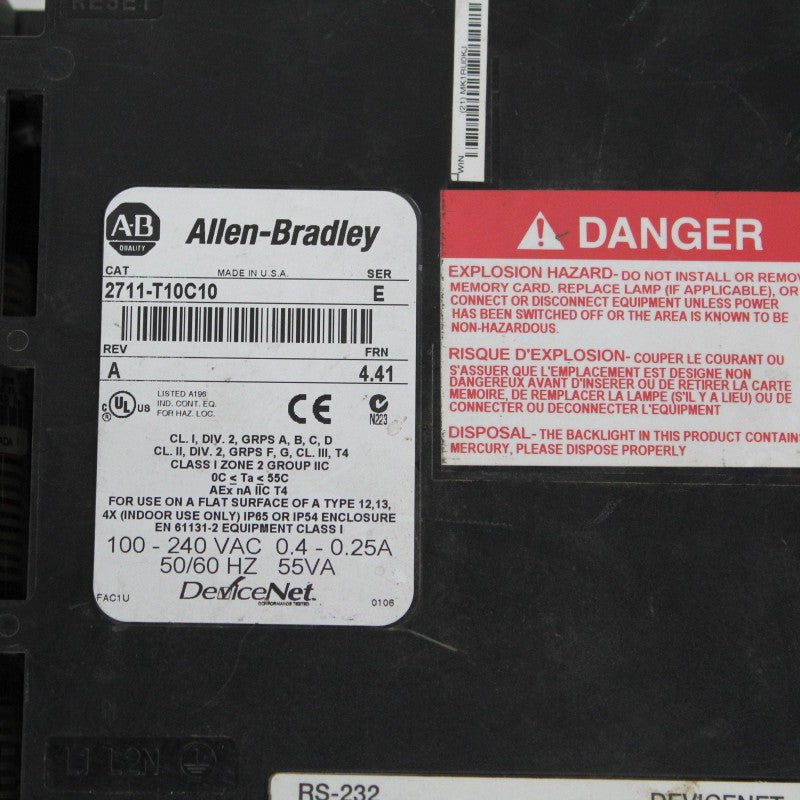 艾倫布拉德利 2711-T10C10 PanelView 1000 SER E