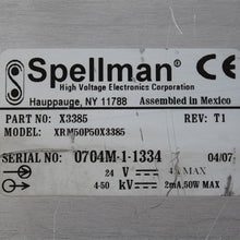 Load image into Gallery viewer, Spellman X3385 power supply