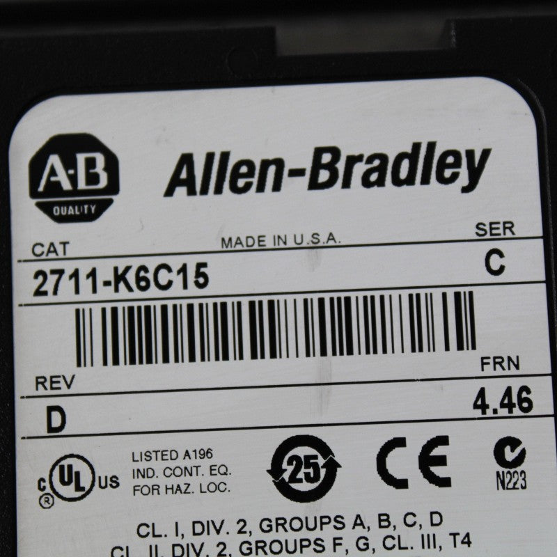 Allen Bradley 2711-K6C15 PanelView 600 操作員 SER C