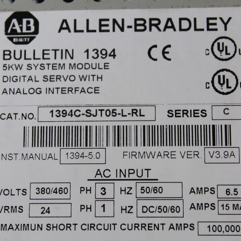 Allen Bradley 1394C-SJT05-L-RL數位伺服控制器