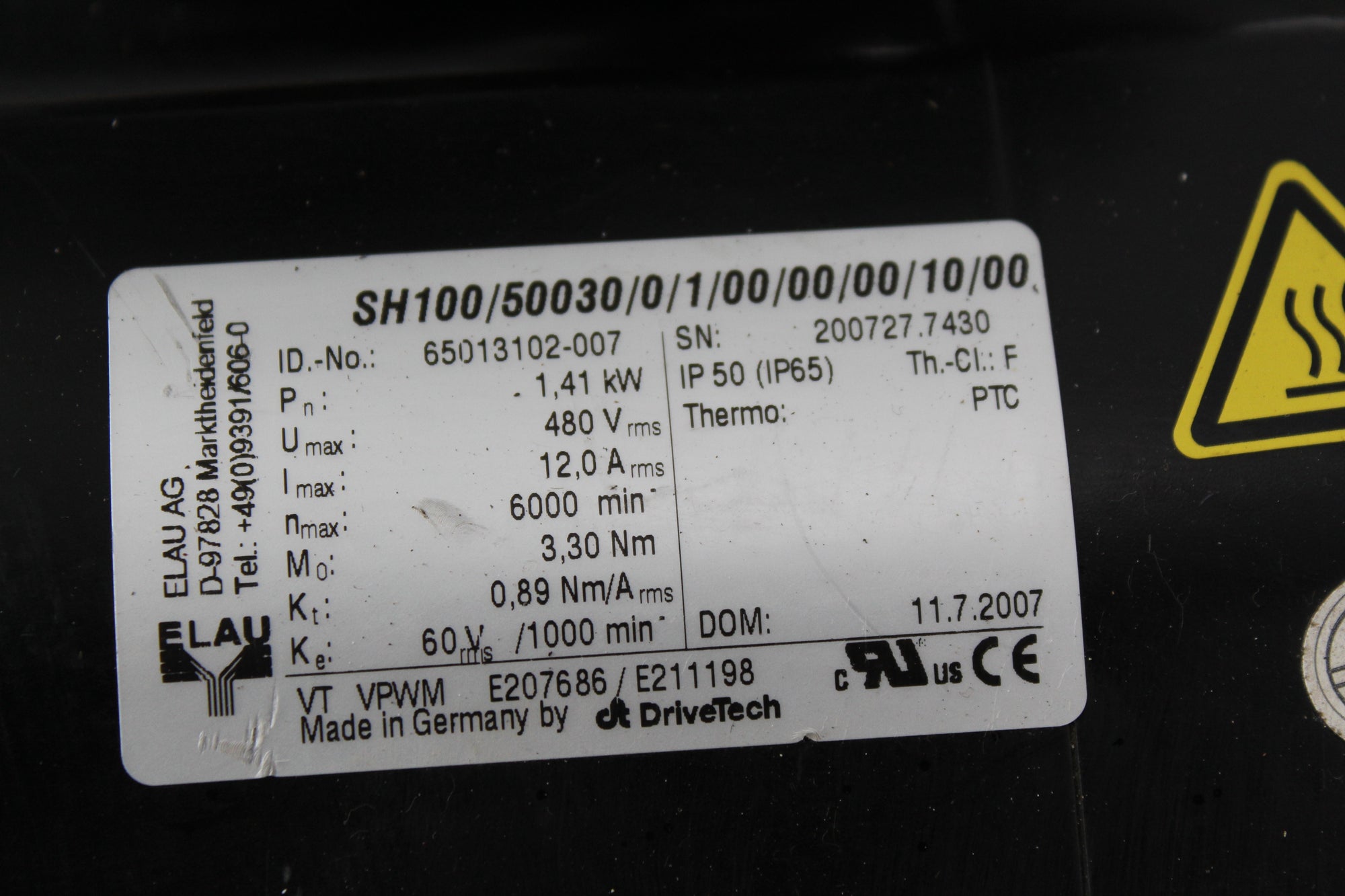 ELAU SH100/50030/0/1/00/00/00/10/00 施耐德伺服電機