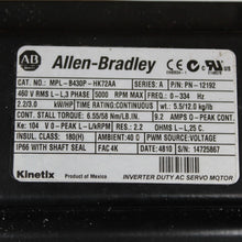 將圖片載入圖庫檢視器 Allen Bradley MPL-B430P-HK72AA Kinetix Inverter Duty AC Servo Motor