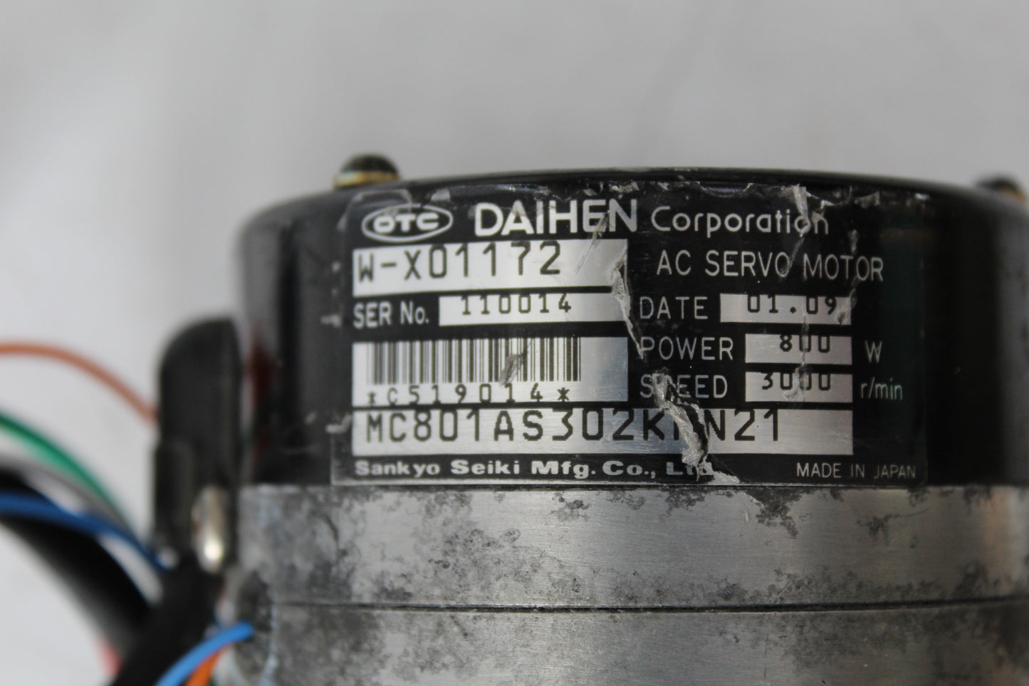 SANKYO AC SERVO MOTOR MC801AS302KNN21