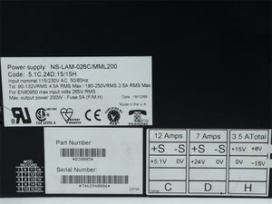 Omega MML200 Coutant Lambda Power Supply