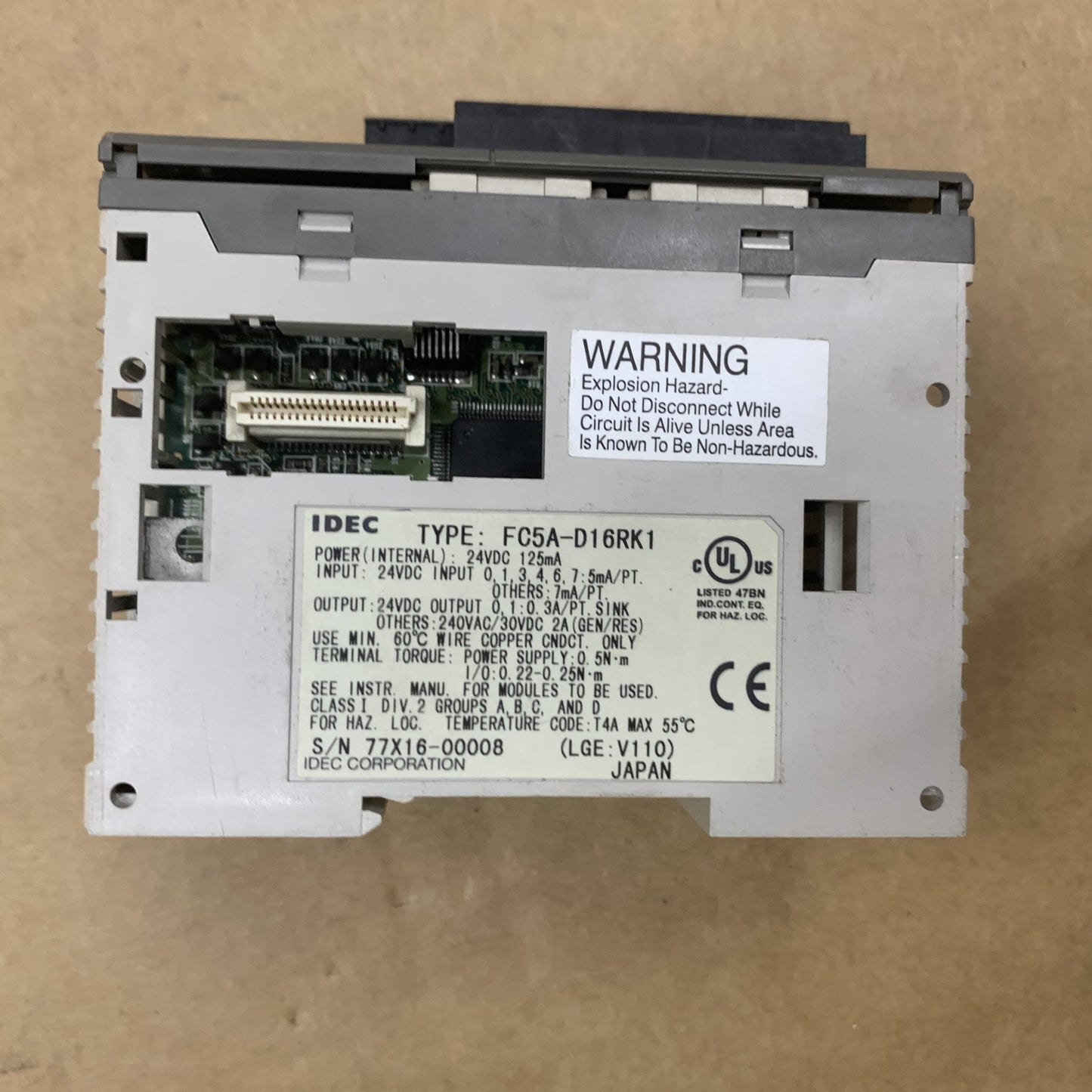 IDEC FC5A-D16RK1 Controller Module