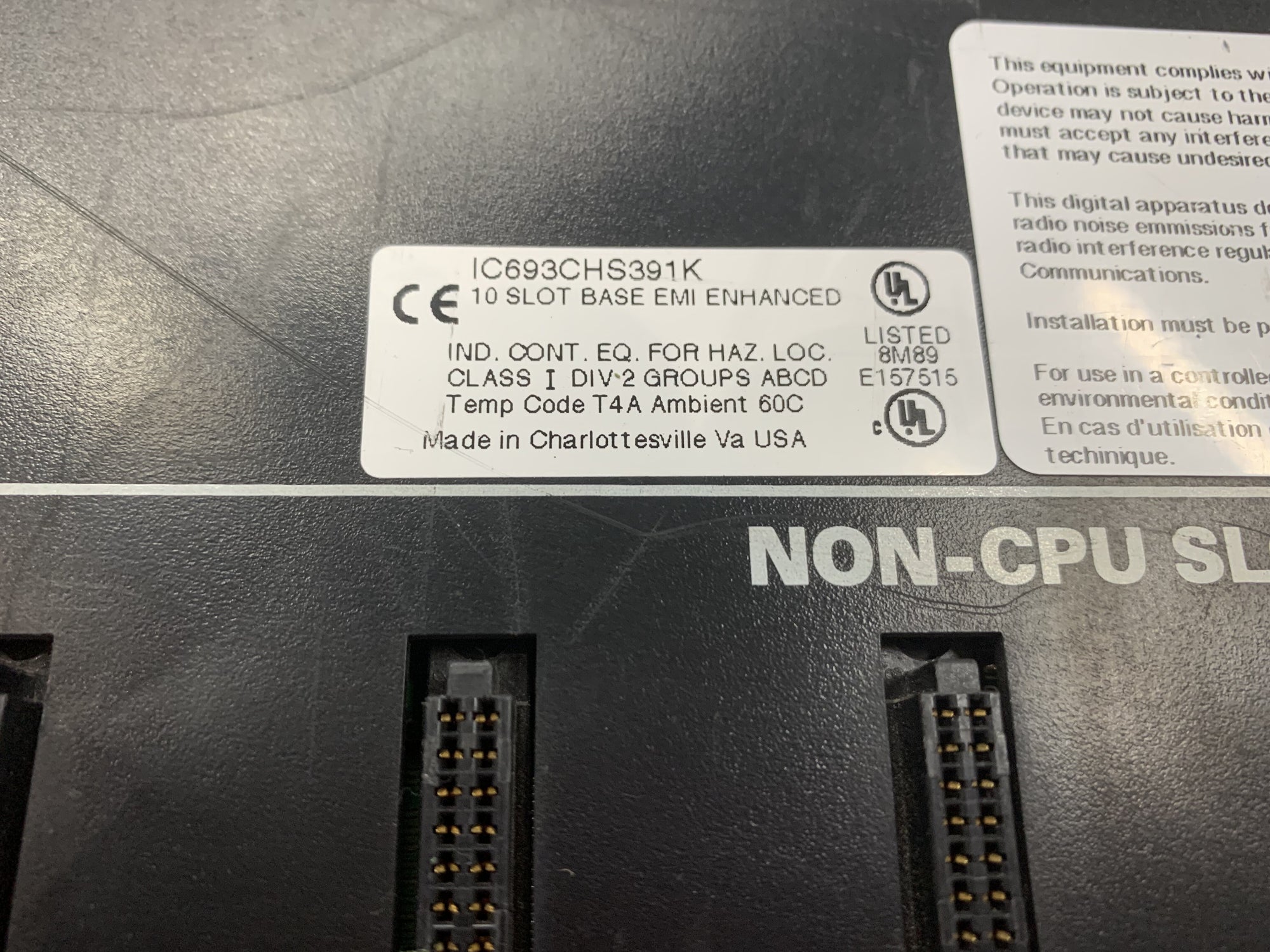 FANUC GE IC693CHS391K BASE