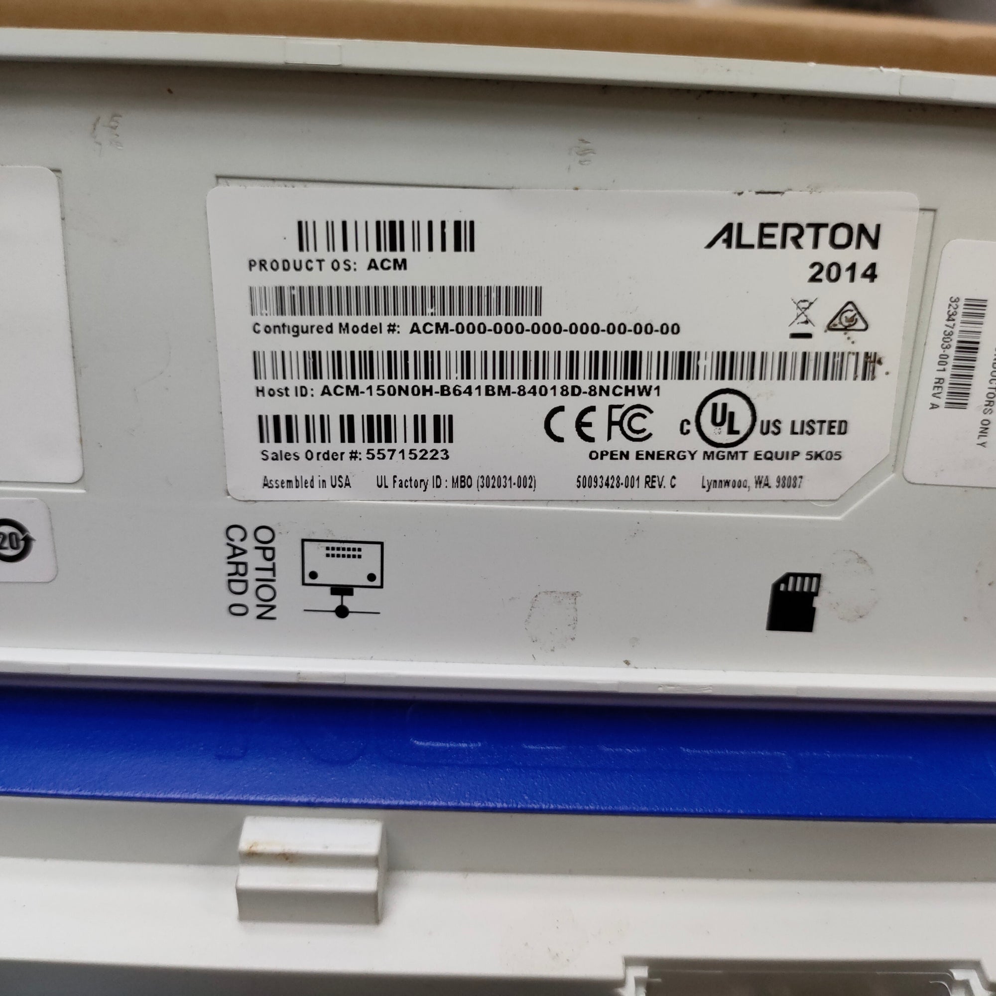 ALERTON ACM-000-000-000-000-00-00-00-00 控制模組