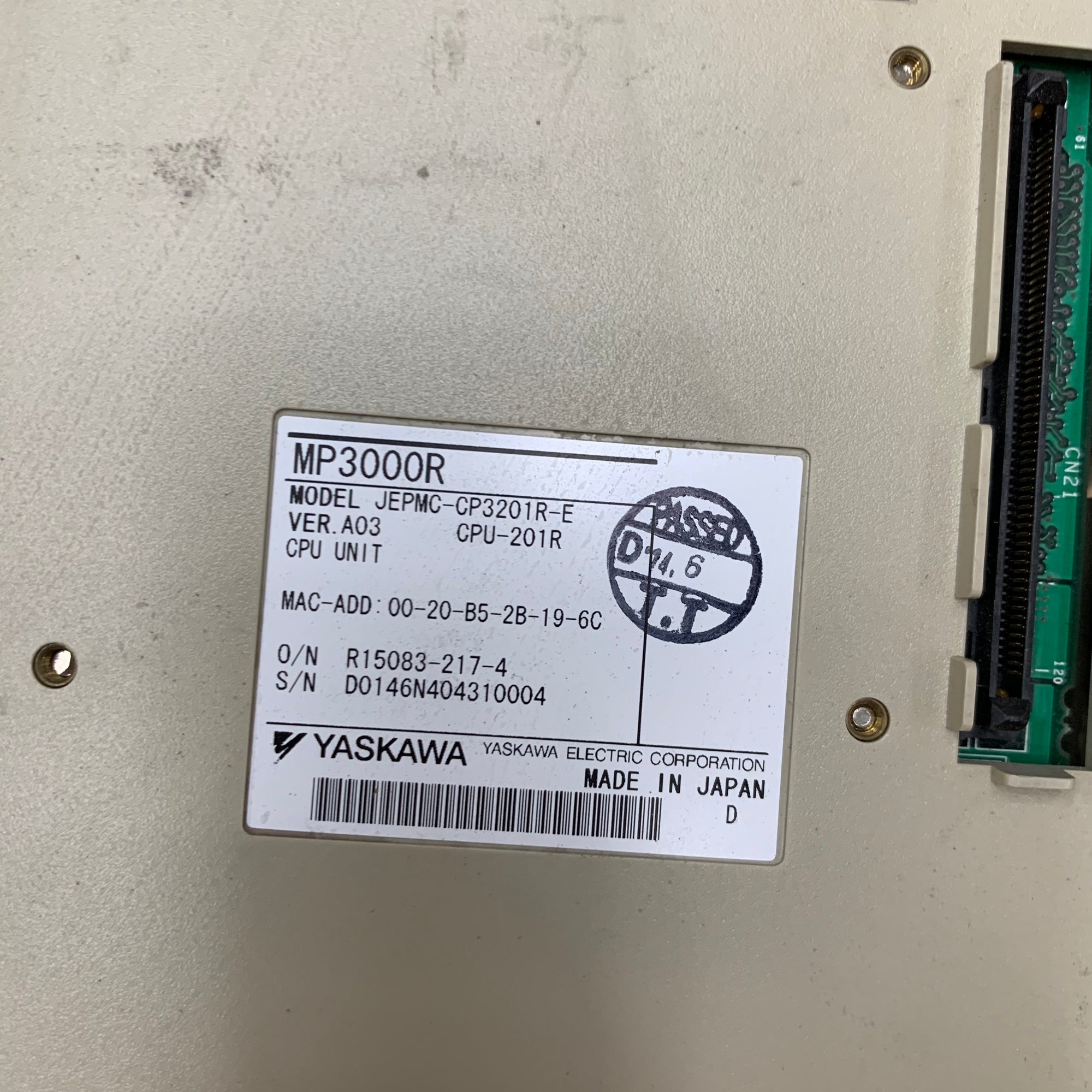 安川JEPMC-CP3201R-E CPU單元