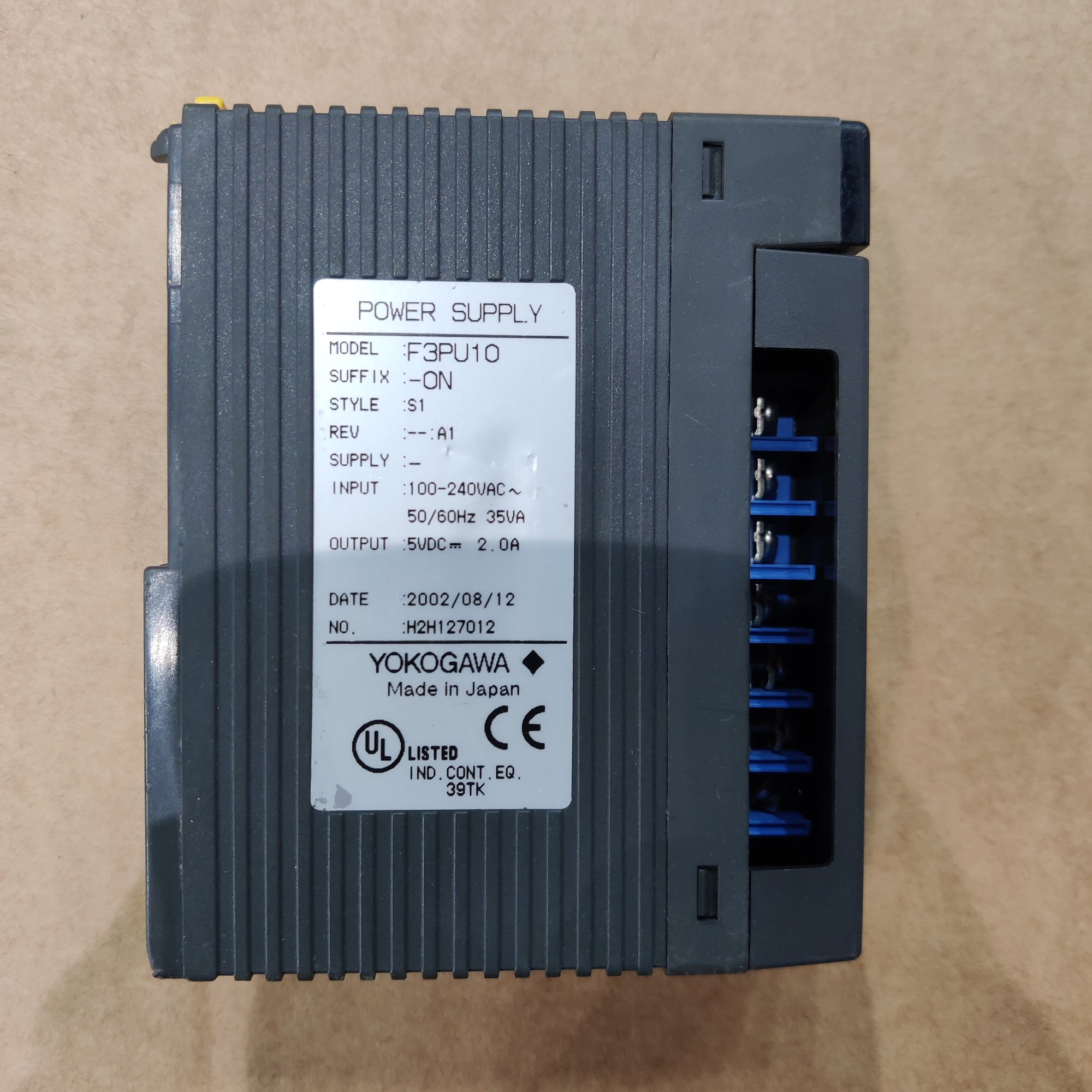 Yokogawa F3PU10-0N Power Supply Module