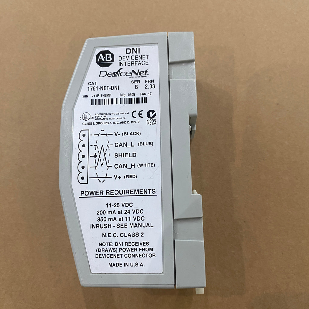 Allen Bradley 1761-NET-DNI DeviceNet介面模組