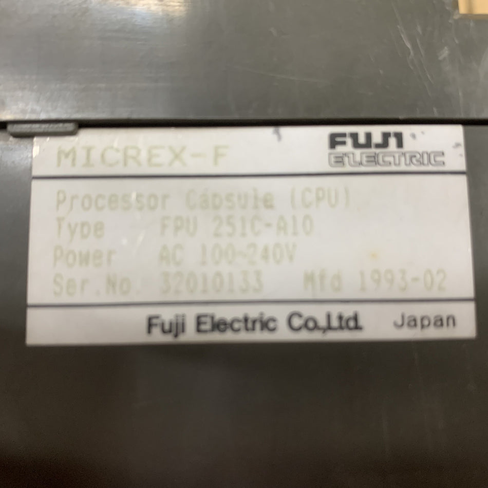 FUJI MICREX-F FPU251C-A10 CPU MODULE