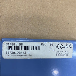 B&R Automation 3IF681.96 Interface Module