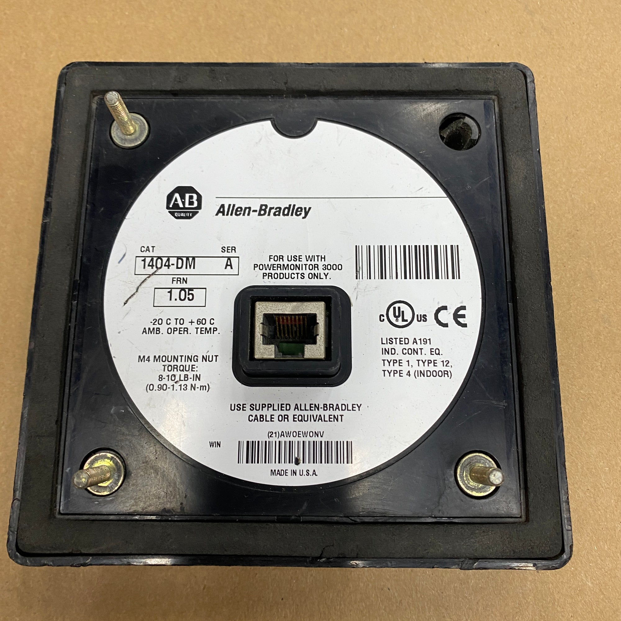 艾倫·布拉德利 1404-DM 電源監控器 3000