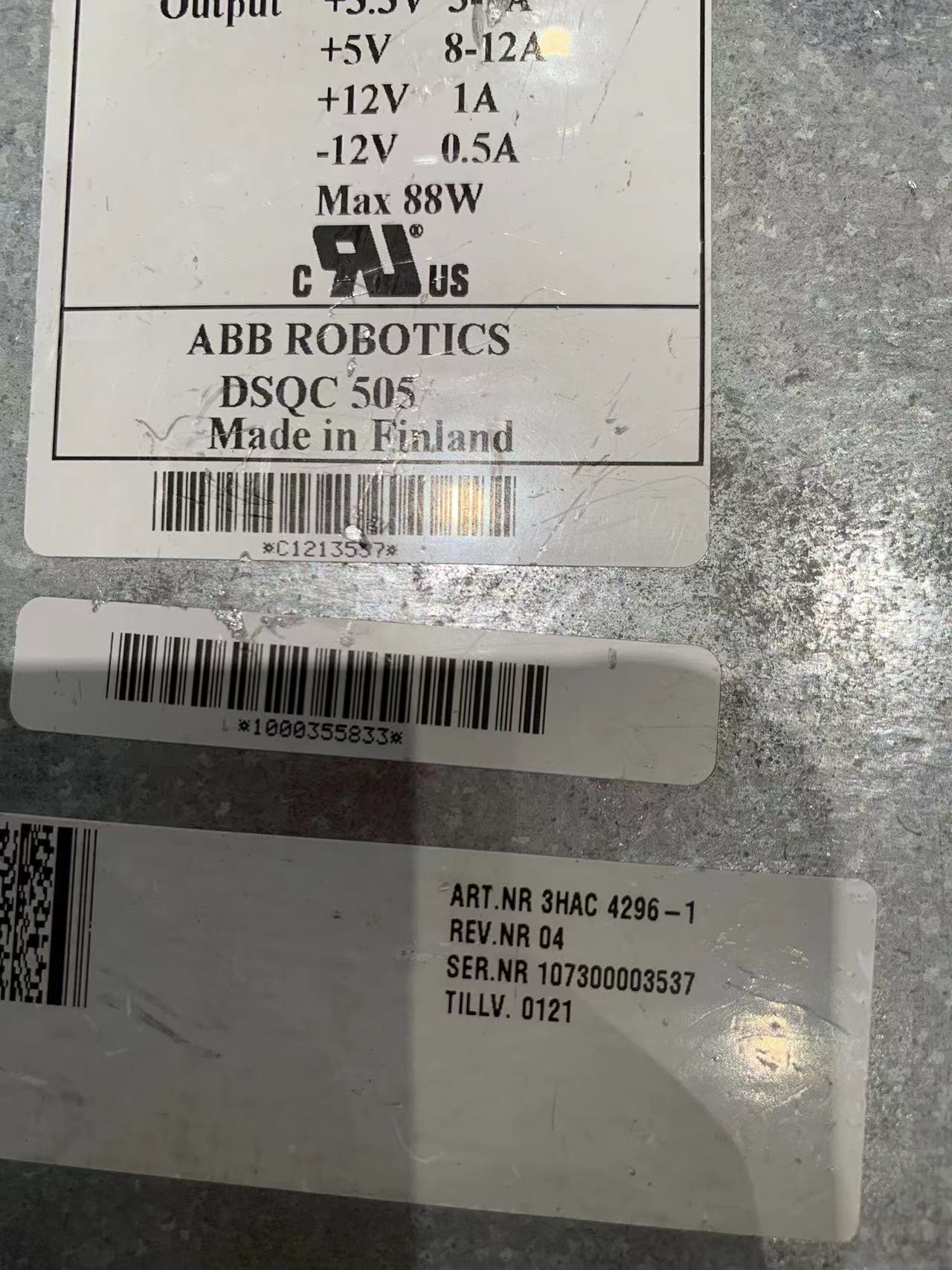 ABB SR91B140 DSQC505 3HAC4296-1 機器人Efore電源
