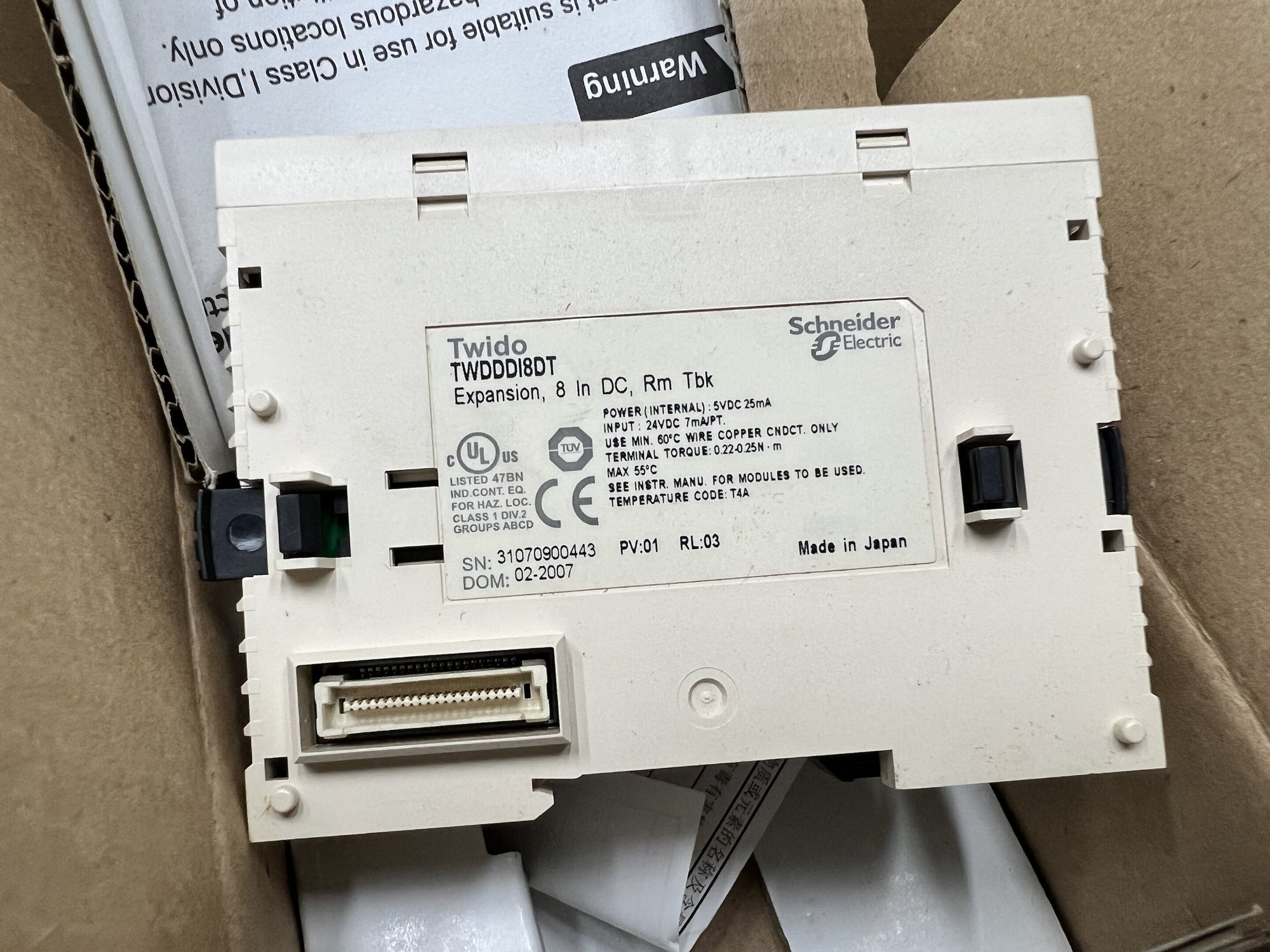 施耐德 TWDDDI8DT PLC 模組