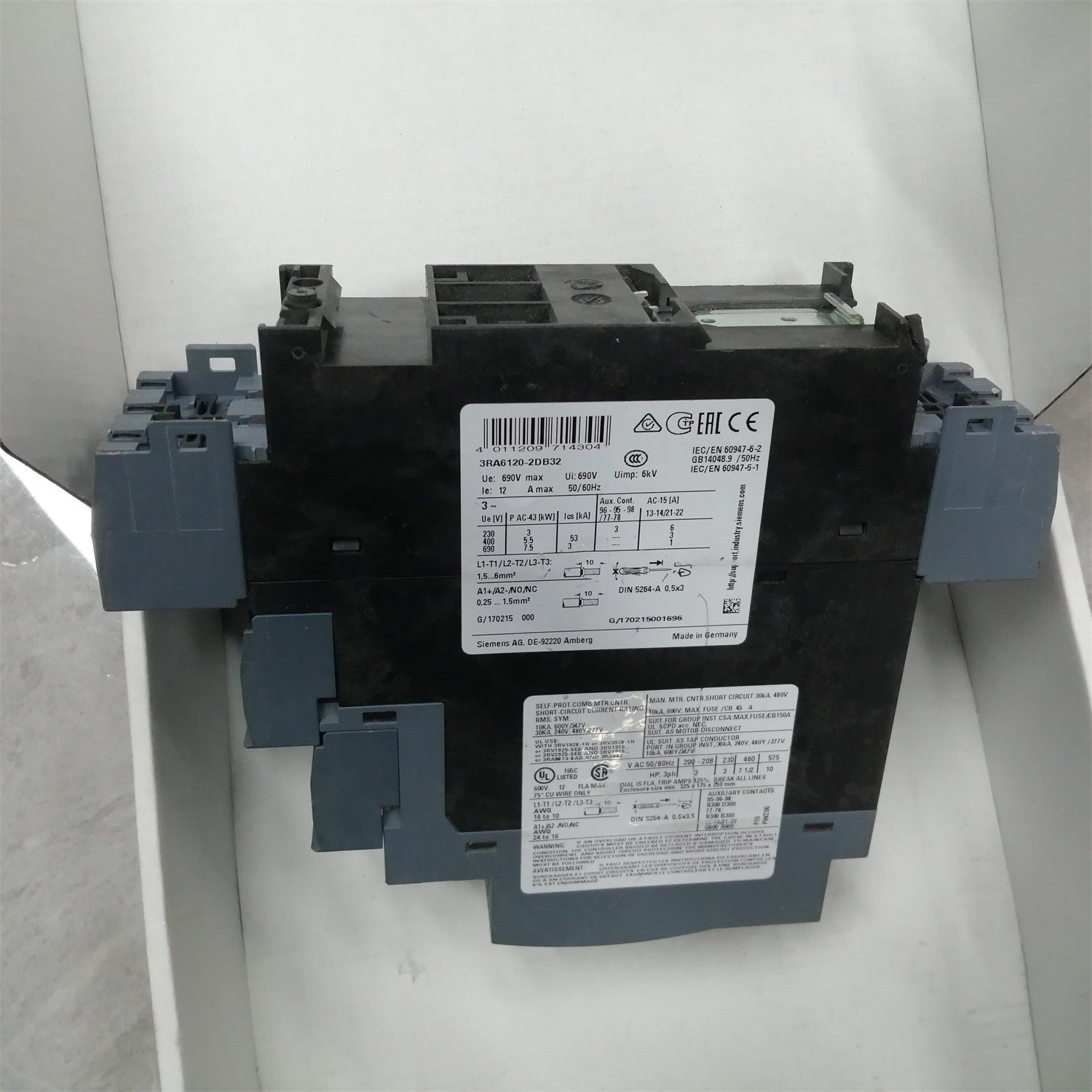 西門子直接啟動器 3RA6120-2DB32 Kompaktabzweig/Direktstarter