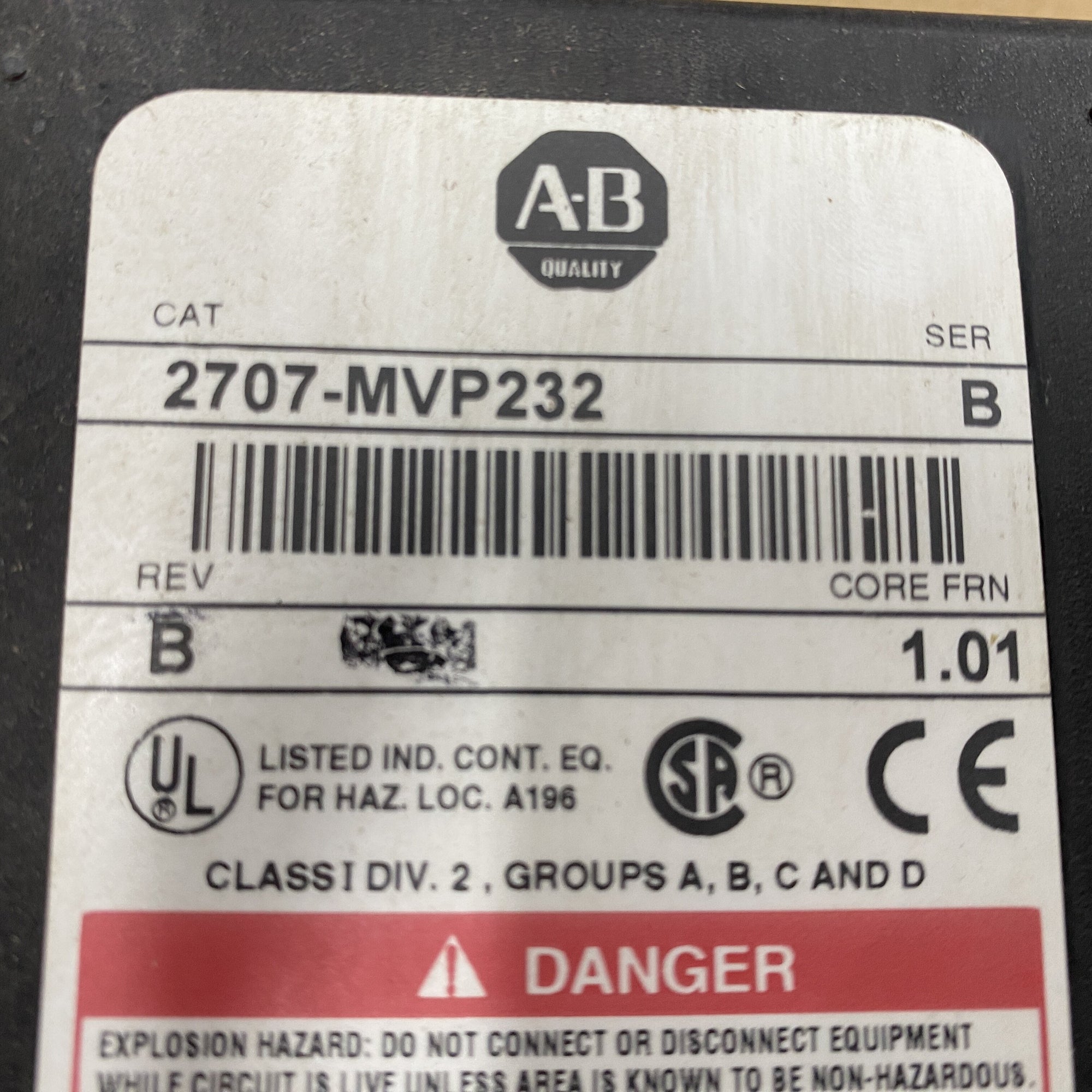 ALLEN BRADLEY 2701-MVP232 MicroView 操作員模組