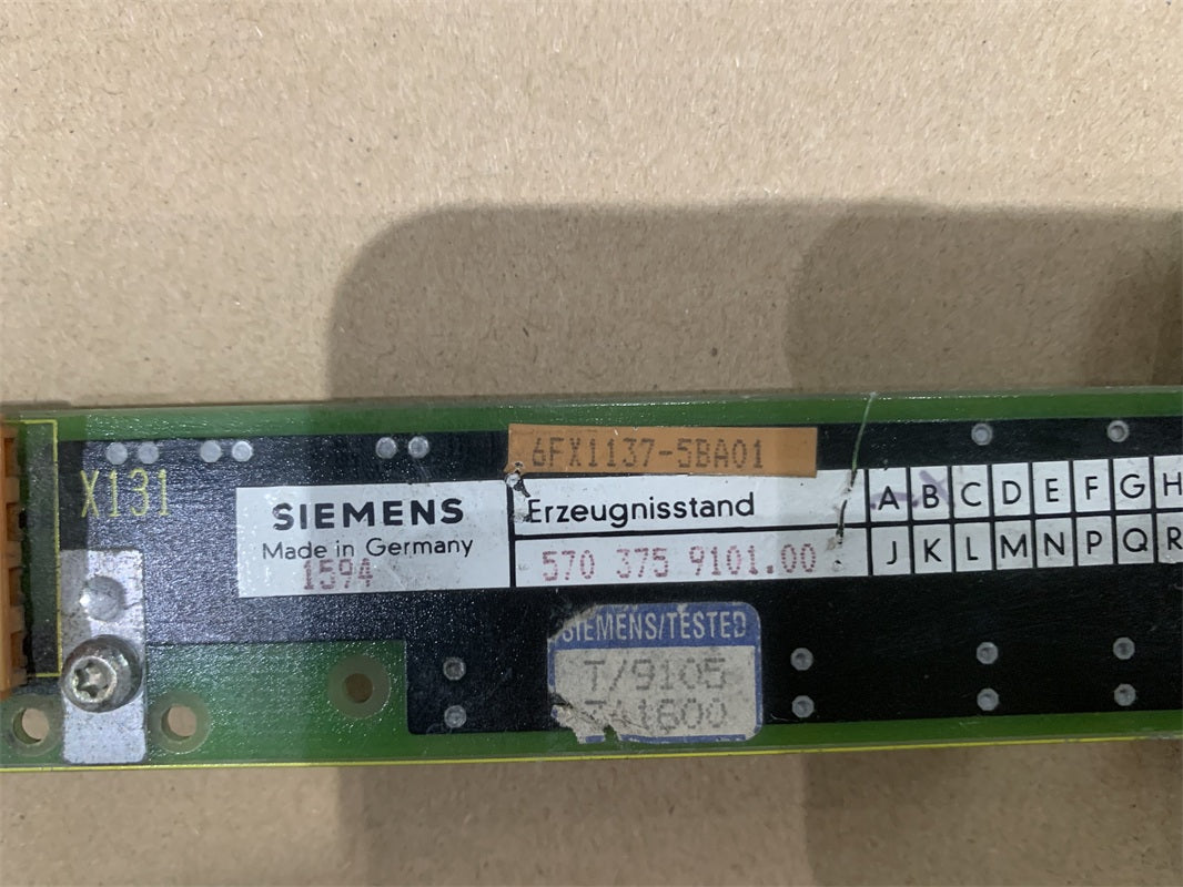 西門子 6FX1137-5BA01 電路板