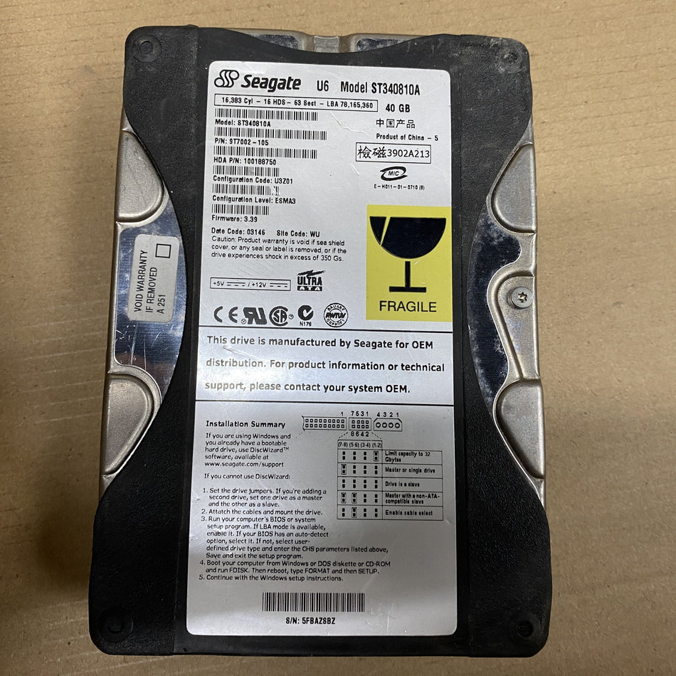 希捷 ST340810A 40G 硬碟