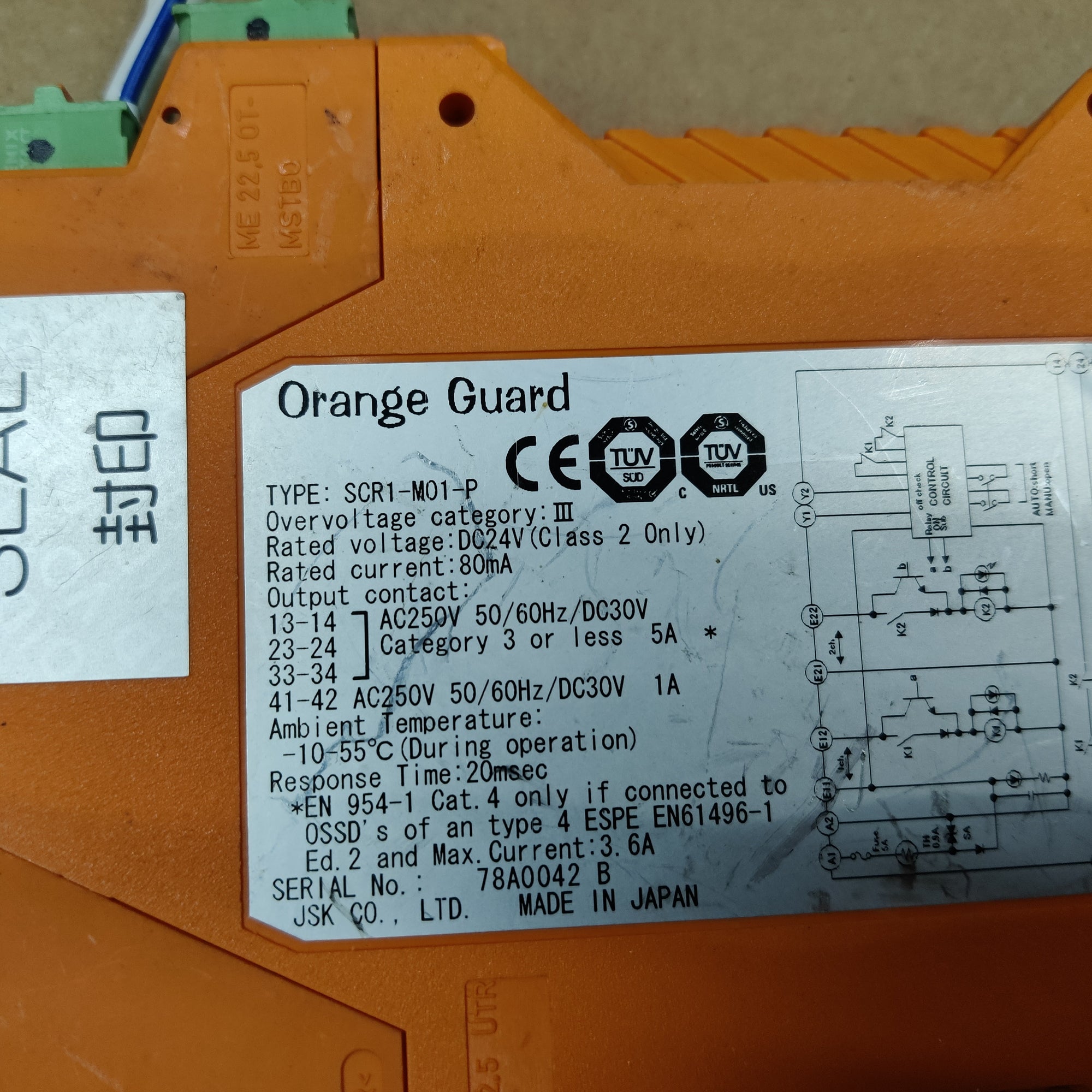 Orange Guard SCR1-M01-P Relay