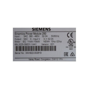 SIEMENS 6SL3225-0BE31-1AA1 Power Module