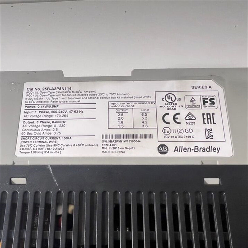 Allen Bradley 25B-A2P5N114 交流電驅動器