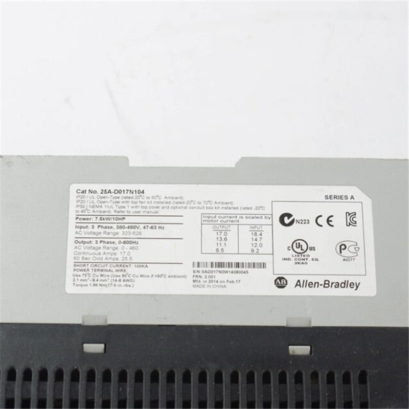 Allen Bradley 25A-D017N104 交流電驅動器