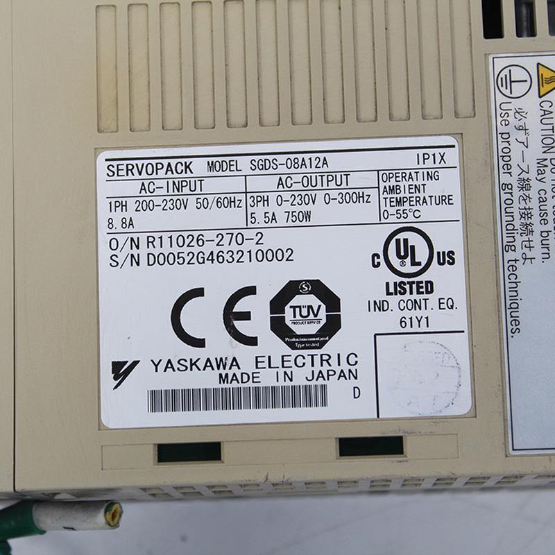 Yaskawa SGDS-08A12A 200-230V 750W 5.5A Servo Driver - Rockss Automation
