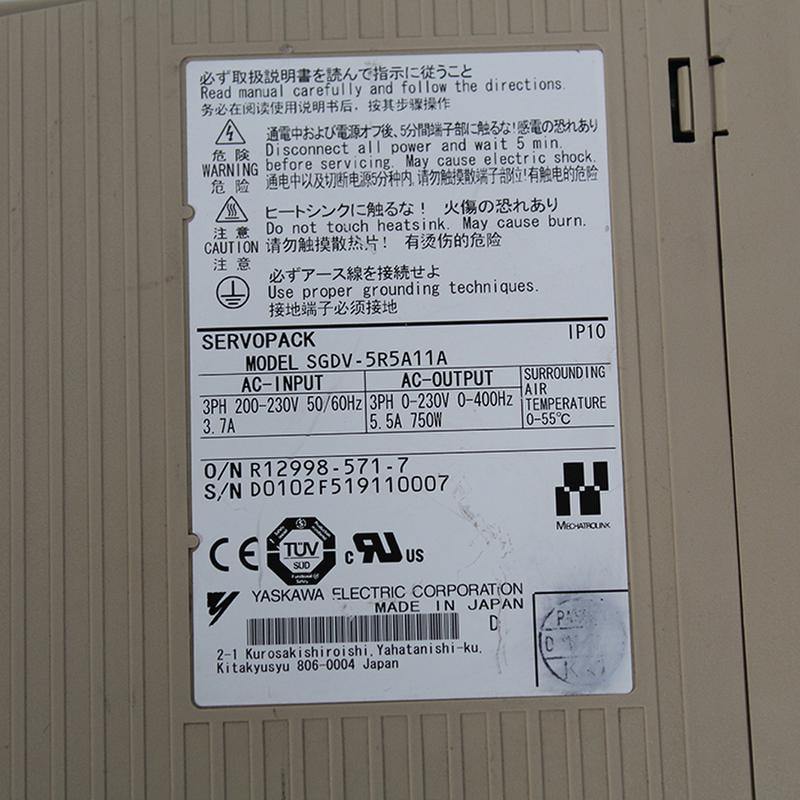 Yaskawa SGDV-5R5A11A 200-230V 750W 5.5A Servo Driver - Rockss Automation