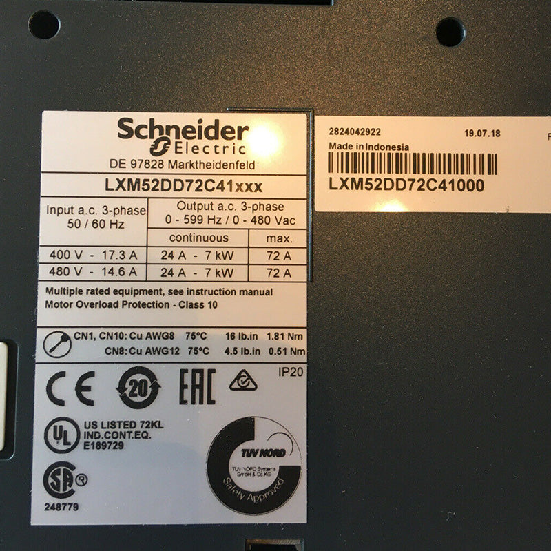 施耐德電機LXM52DD72C41000 Lexium 52伺服驅動器
