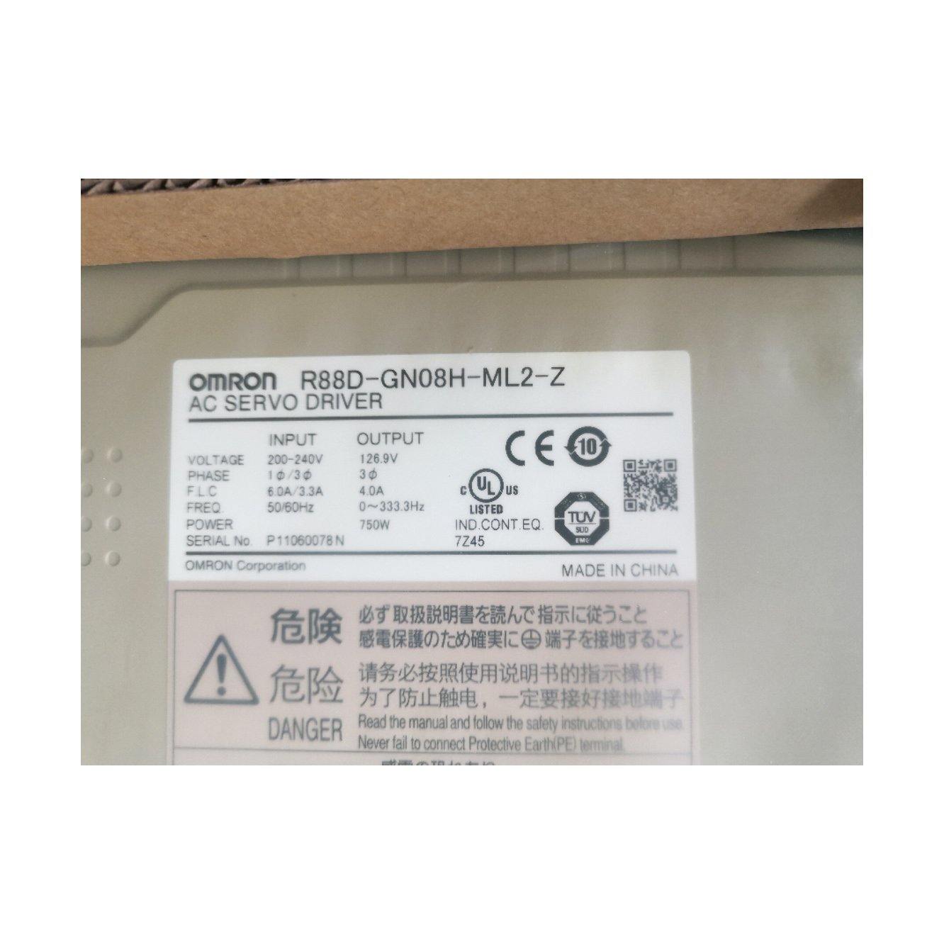 New Original Omron AC Servo Driver 750W R88D-GN08H-ML2-Z - Rockss Automation
